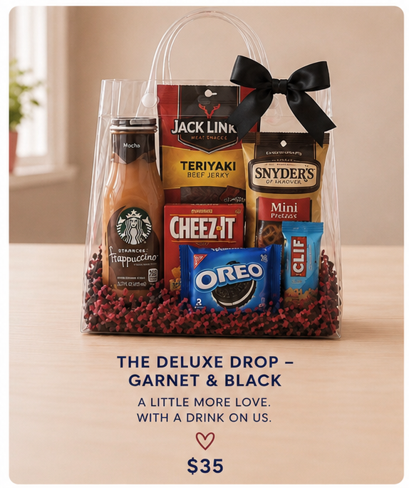 The Deluxe Drop - Garnet & Black